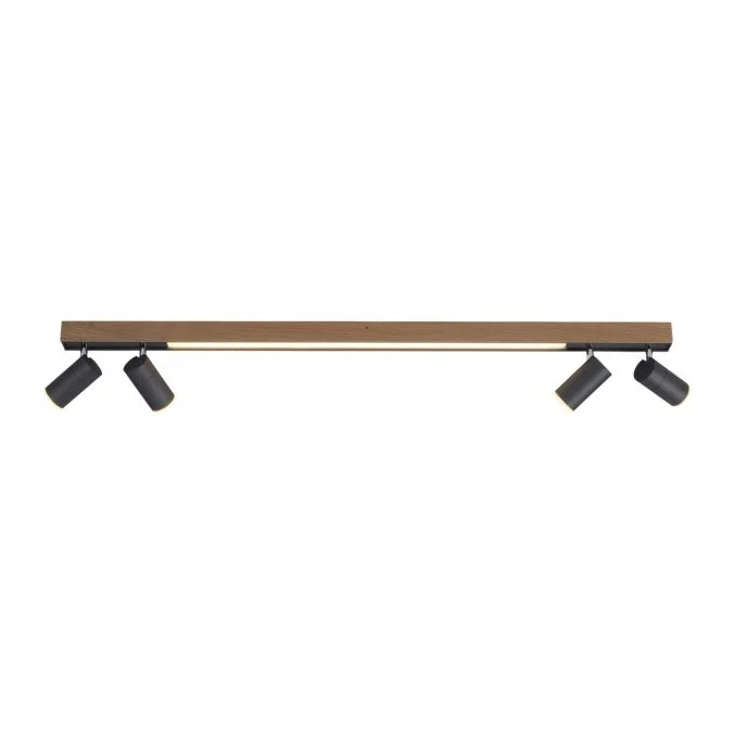 Plafondlamp Paul Neuhaus Pure Lines Zwart Hout met Afstandsbediening Hit cenowy