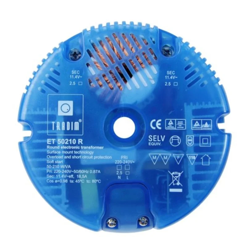 Ronde 12V Halogeen Transformator 50-210W-VA Tylko do końca tygodnia