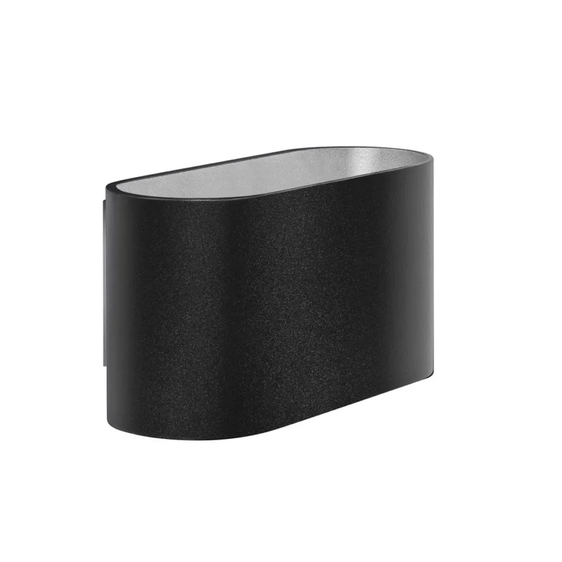 Wandlamp Highlight Oval Zwart Zilver Zamów teraz