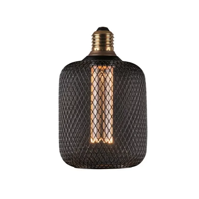 Nowość Dimbare Ledlamp 3Standen Zwart Gaas Cilinder Vorm