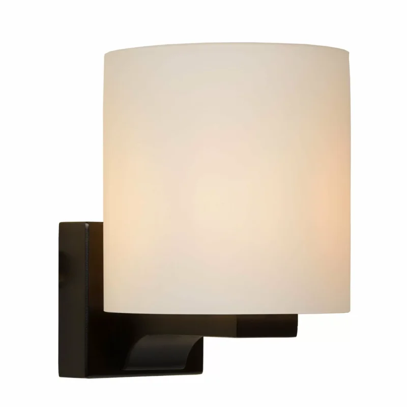 Wandlamp Badkamer Jenno Zwart – Opaal Glas Kup teraz