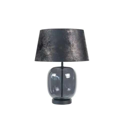Tafellamp Highlight Bellini Klein Zwart Rook Glas met Kap Nola Do wyczerpania zapasów