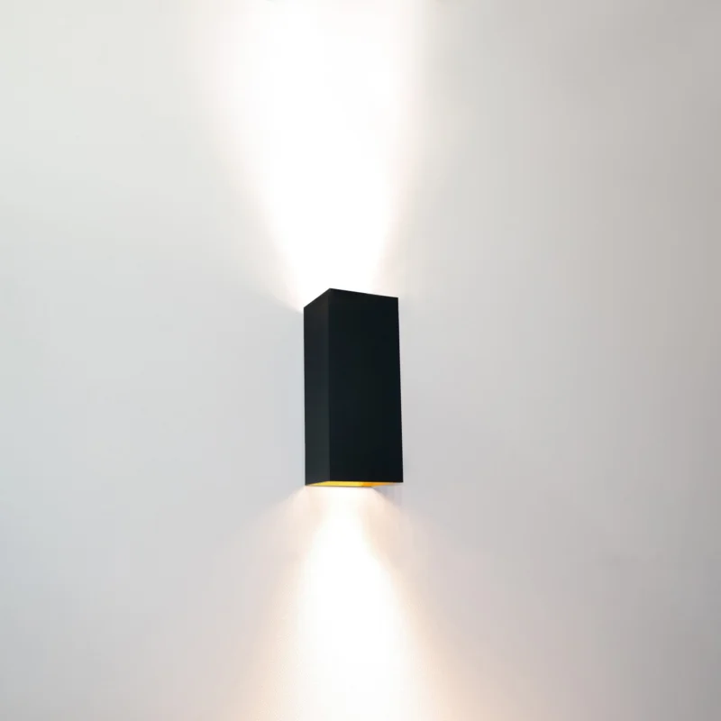 Wandlamp Dante2 Zwart/Goud GU10 Tani