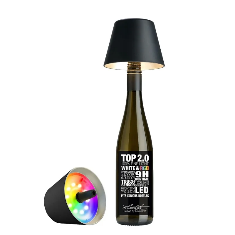 Oferta czasowa Sompex Flessenlamp Top2.0 Zwart Dimbaar en RGBW