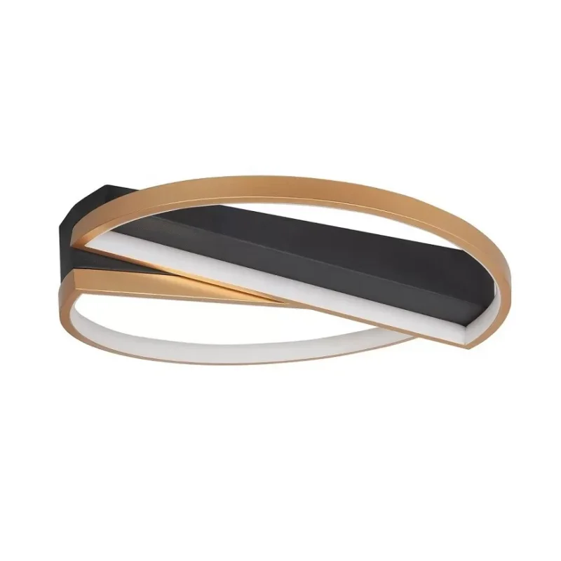 Plafondlamp Highlight Helios Zwart Goud Rond Okazja