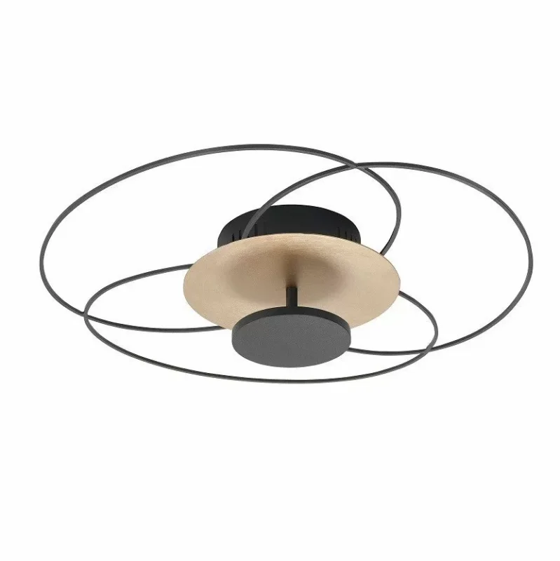 Plafondlamp Highlight Fiore Zwart Goud Taniej