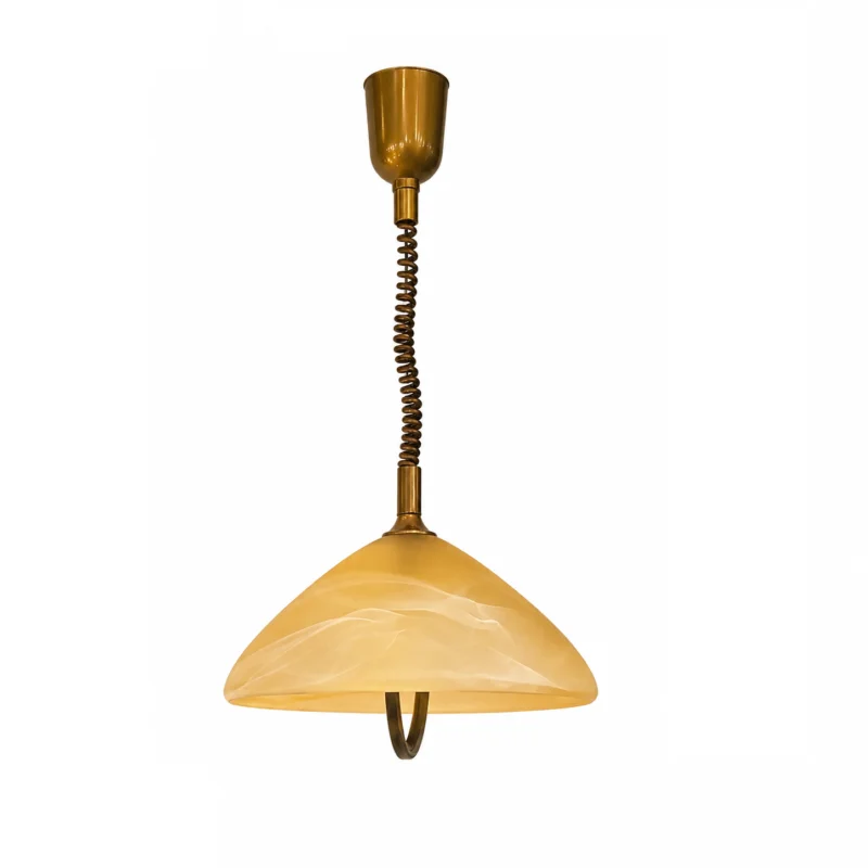 Trekpendel Hanglamp Amber Glas Okazja
