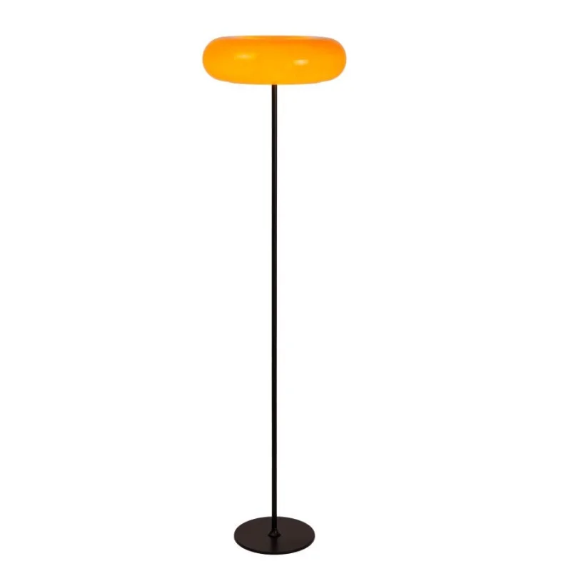 Zniżka Vloerlamp Lucide Sentino Zwart met Oranje Glas