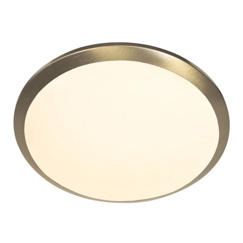 Plafondlamp Steinhauer 2336BR Glas met Bronskleurige Rand Nowy