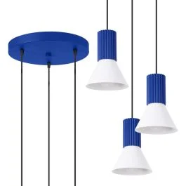 Dodaj do koszyka Hanglamp Estria blauw 30cm