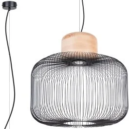 Darmowy zwrot Hanglamp Gabbia zwart 55cm