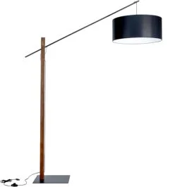 Booglamp Cecile walnoot zwart 210cm Popularny