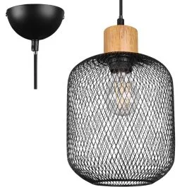 Dostępne od ręki Hanglamp Calimero zwart 18cm
