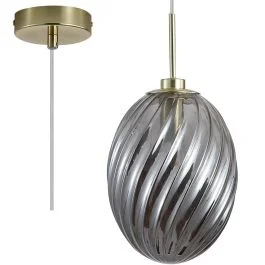Hanglamp Whirl rookglas 16cm Ekspresowa dostawa