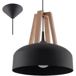 Hanglamp Casco zwart 30cm Szybka dostawa