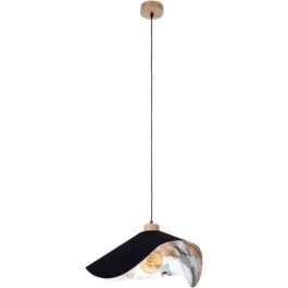 Hanglamp Hattu Floral zwart 50cm Obniżka ceny