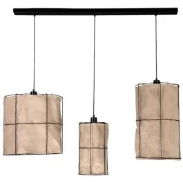 Zniżka Hanglamp Marinero linnen 120cm