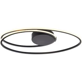 Plafonnière Ophelia zwart 50cm Szybka dostawa