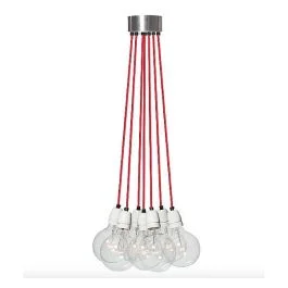 Hanglamp Lichtlab No.3 rood 150cm Do wyczerpania zapasów