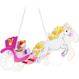Hanglamp Paardenkoets prinses roze 44cm Kup online
