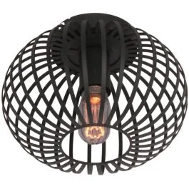 Plafondlamp Aglio zwart 25cm Bezpieczna płatność