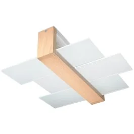 Taniej Plafondlamp Feniks hout 43cm