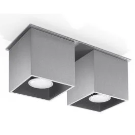 Plafondlamp Quad grijs 26cm Kup online