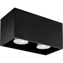 Oferta czasowa Plafondlamp Quad zwart 20cm