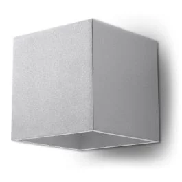 Wyprzedaż Wandlamp Quad grijs 10cm