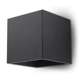 Wandlamp Quad zwart 10cm Rabat