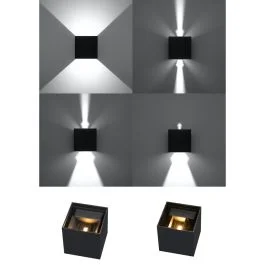 Wandlamp Luca zwart 10cm Tani
