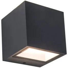 Wandlamp Gemini antraciet 9cm Rabat