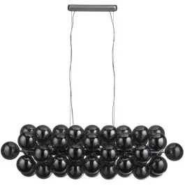 Zniżka Hanglamp Berry rookglas 100cm