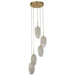 Hanglamp Rocky messing 32cm Oferta limitowana
