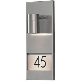 Huisnummer lamp Modena staal 41cm Ograniczona ilość
