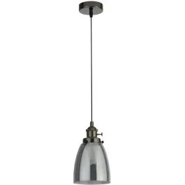 Zniżka Hanglamp Camden rookglas 14cm