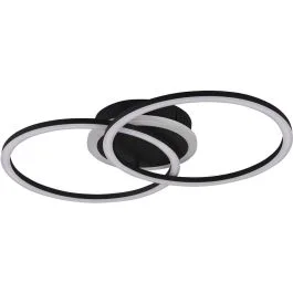 Plafondlamp Venida zwart 50cm Wybór klientów