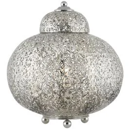 Tafellamp Fretwork zilver 29cm Szybka dostawa