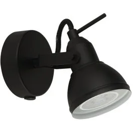 Wandspot Focus zwart 13cm Bezpieczna płatność