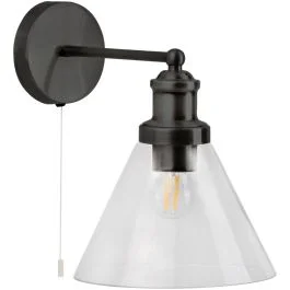 Oferta limitowana Wandlamp Pyramid zwart 25cm