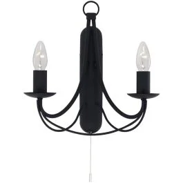 Wandlamp Maypole zwart 31cm Najlepsza cena
