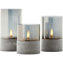 Sprawdź teraz Theelichten 3st Bougie rookglas 15cm