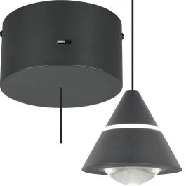 Hanglamp Romeo zwart 10cm Bezpieczna płatność