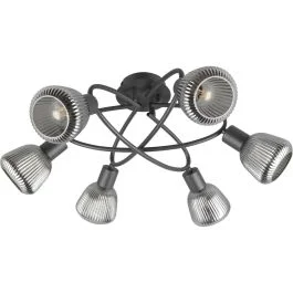 Plafondlamp Tarifa zwart 60cm Oferta czasowa