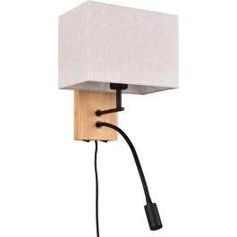 Wandlamp Nilam hout 30cm Darmowa dostawa