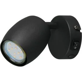 Premium Wandspot Nancy zwart 10cm
