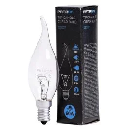Hit cenowy Patron E14 Tip Kaars Gloeilamp | 60W 2700K 550Lm | Dimbaar