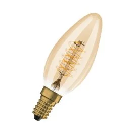 Zniżka Osram E14 LED Kaarslamp | 3.4W Goud 2200K 220V/240V 822 250Lm | 320° Ø35mm Dimbaar