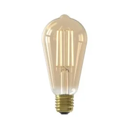 Zniżka Calex E27 LED Edison Lamp Rustiek Goud | 4.5W 470Lm 2100K | 220-240V 821 ST64 | Dimbaar