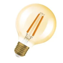 4x Osram E27 LED Globelamp | 7.2W Goud 2400K 220V/240V 824 806Lm | 300° Ø80mm Dimbaar Szybka wysyłka